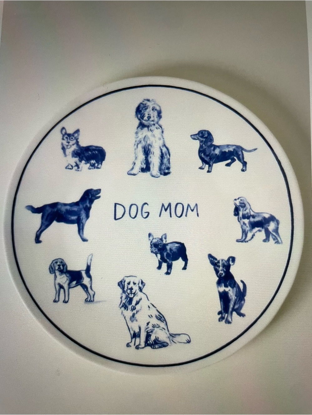 ❤️ ANTHROPOLOGIE MOLLY HATCH DOG DESSERT PLATE NEW